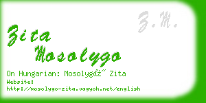 zita mosolygo business card